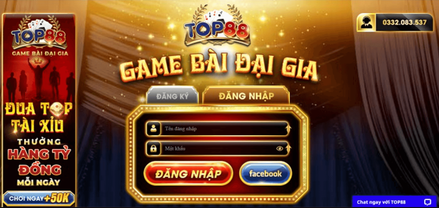 Top88 có giao diện đẹp mắt